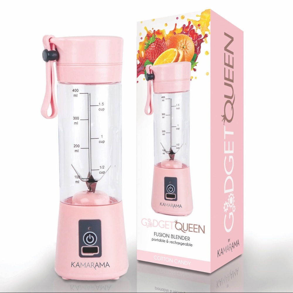 KAMARAMA Portable Rechargeable Juice Shake Smoothie Blender Juice Cup Pink
